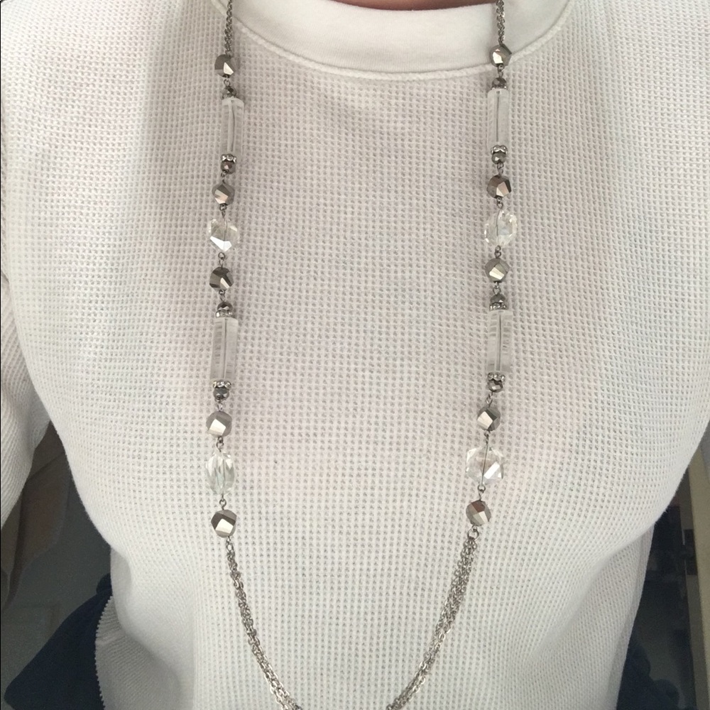 LOFT Long Chain Intricate Necklace